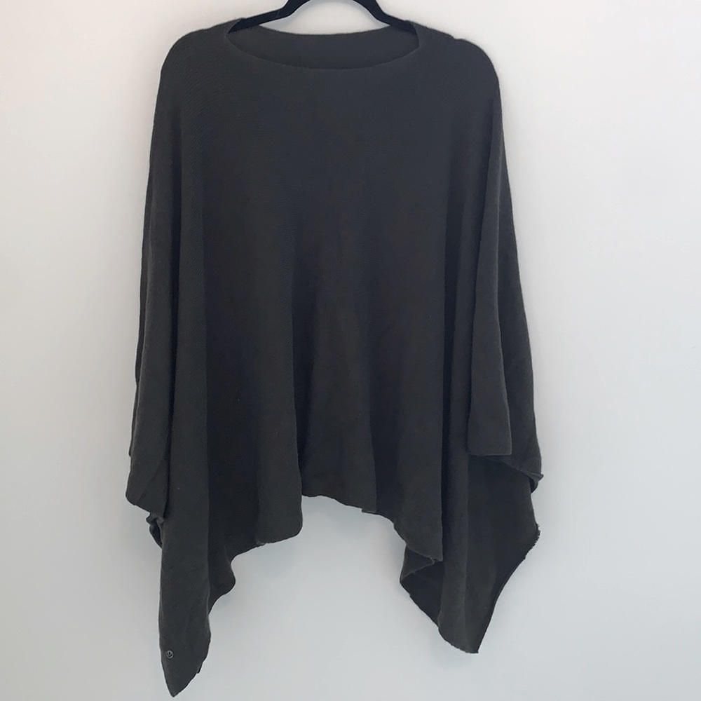 Lululemon Olive Poncho Sweater